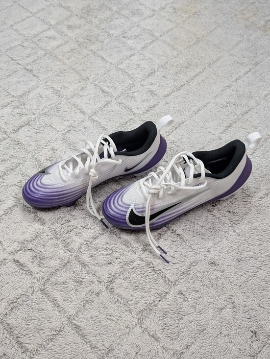 Nike Vapor Speed 3 White Court Purple Football Cleats Mens Size 8.5 HM8849-101 main image 4